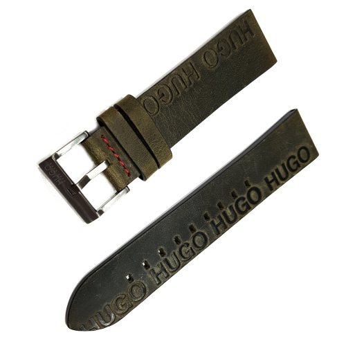 HUGO Stegbreite 22mm Ersatzband Wechselband Leder Grau