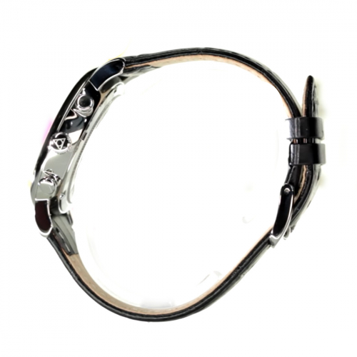 DUGENA Premium Herren Armbanduhr Festa Chrono 7000168 Saphirglas Lederband schwarz