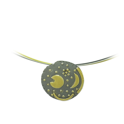 Himmelsscheibe von Nebra 18mm Sternenschmuck Silber Anhänger