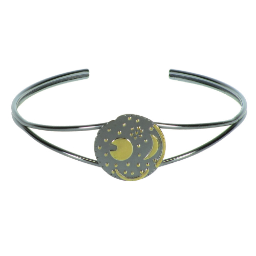 Armreif 18mm Himmelsscheibe von Nebra Sternenschmuck 925-Silber Armspange