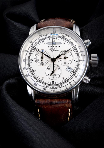 Zeppelin 7680-1 Herrenuhr Alarm Chronograph 100 Jahre Zeppelin