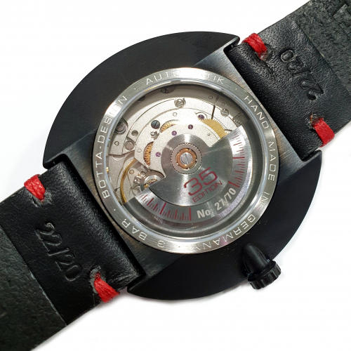 Botta UNO 35 Edition 819310BE Automatik Einzeigeruhr 44mm, Sattellederband