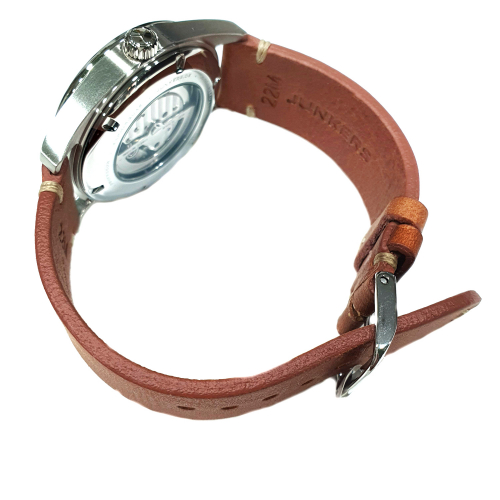 Junkers Herren Armbanduhr Professor 9.04.01.01 Fliegeruhr Automatik 42mm Leder