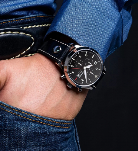 Preview: Junkers Armbanduhr Cockpit W33 9.14.03.02 Chronograph Saphirglas Datum