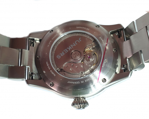 Junkers Flieger Gangreserve Herren Armbanduhr 9.64.01.01.M Saphirglas 42mm