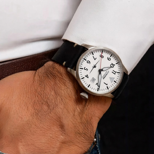 Junkers Flieger Automatik Armbanduhr 958.01.06 Saphirglas Flieger-Lederband