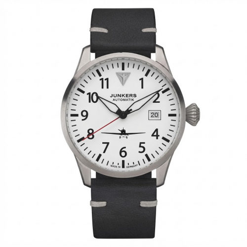 Junkers Flieger Automatik Armbanduhr 958.01.06 Saphirglas Flieger-Lederband