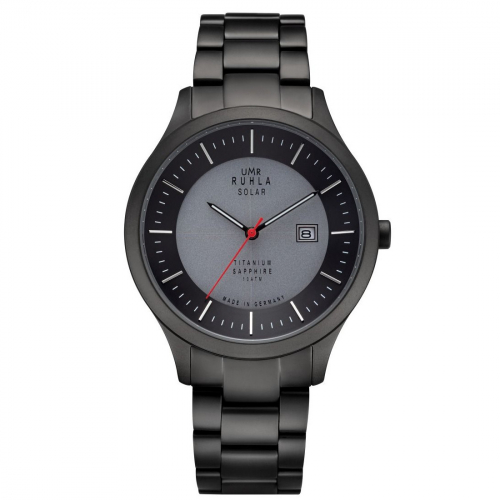 UMR Ruhla Solar Herren Armbanduhr Titan 95952M Datum Saphirglas, 10ATM