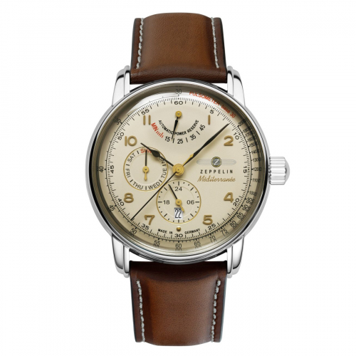 Zeppelin 9690-1 Herrenuhr Automatik mit Gangreserve und Lederarmband