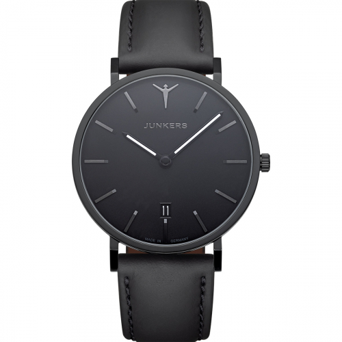 Junkers Dessau 9.73.01.02 Herren Armbanduhr Saphirglas Lederband 40mm