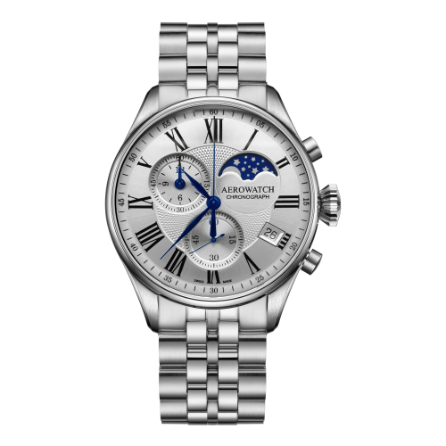 AEROWATCH Armbanduhr A 78990 AA03 M Mondphase Chrono Quarz, Saphirglas