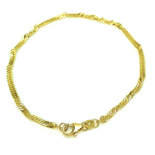 Damen Armband aus 333-Gold gedrehte Singapur, Länge 19cm