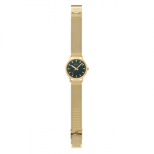 Preview: MONDAINE Armbanduhr Classic A660.30314.60SBM, 36mm, Goldfarben, Milanaise
