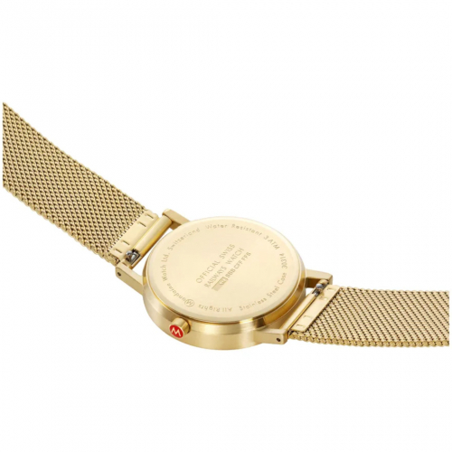 Preview: MONDAINE Armbanduhr Classic A660.30314.60SBM, 36mm, Goldfarben, Milanaise