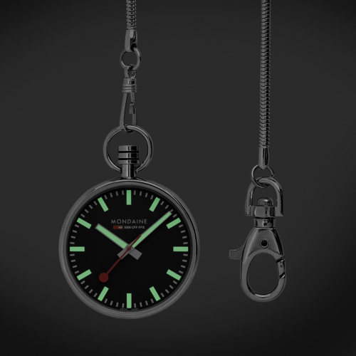 MONDAINE schweizer Taschenuhr A660.30316.20SBB pocket watch mit Kette