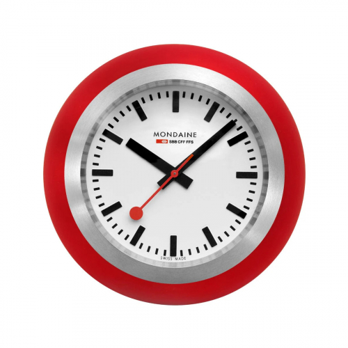 Mondaine 60mm rote Tischuhr A660.30335.16SBP - Globe Clock