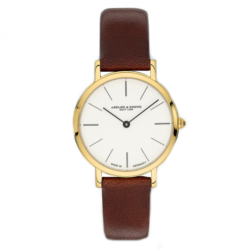 ABELER & SÖHNE AS1186 Damen Armbanduhr Saphirglas Rondawerk Lederband