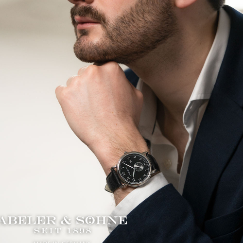ABELER & SÖHNE kleine Sekunde AS2609 Herren Armbanduhr Saphirglas Ronda Werk