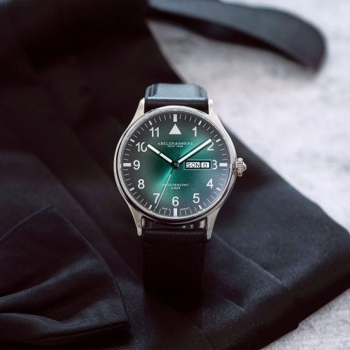 Preview: ABELER & SÖHNE AS3289 Herren Armbanduhr Saphirglas Ronda-Werk Day-Date