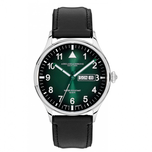 ABELER & SÖHNE AS3289 Herren Armbanduhr Saphirglas Ronda-Werk Day-Date