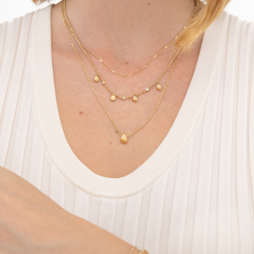 Preview: BOSS 1580766 Damen Kette mit Anhänger Edelstahl Goldfarben 46,5cm