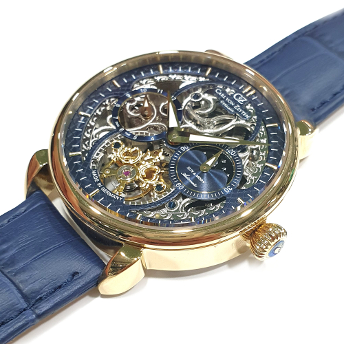 Carl von Zeyten Armbanduhr Automatik Neukirch CvZ0005GBLS Saphirglas Mondphase