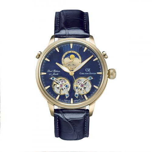 Carl von Zeyten Armbanduhr Automatik Durbach CVZ0060GBLS Saphirglas, Mondphase