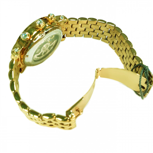Carl von Zeyten Damen Armbanduhr Automatik CVZ0062GWHM Kniebis goldfarben