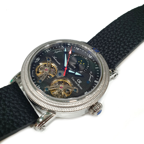 Carl von Zeyten Armbanduhr Automatik Schauinsland CVZ0085BKS Saphirglas Mondphase