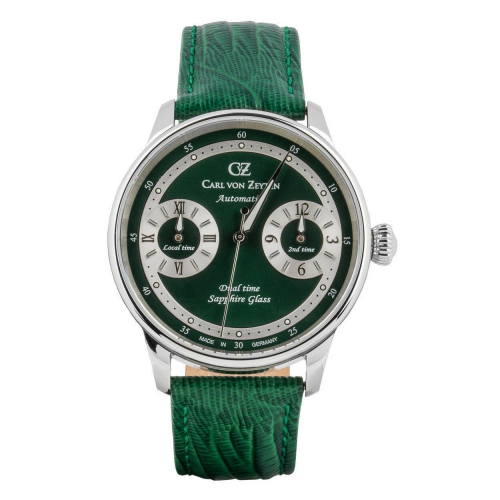 Carl von Zeyten CVZ0086GRS Herren Armbanduhr Automatik Schönmünzach Dual Time