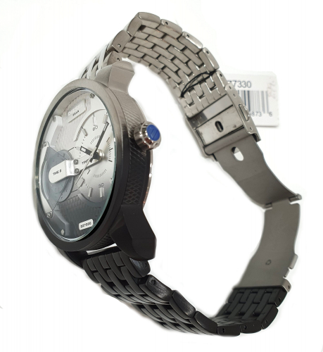DIESEL Herren Armbanduhr dual-Time DZ7330 schwarz-silberfarben