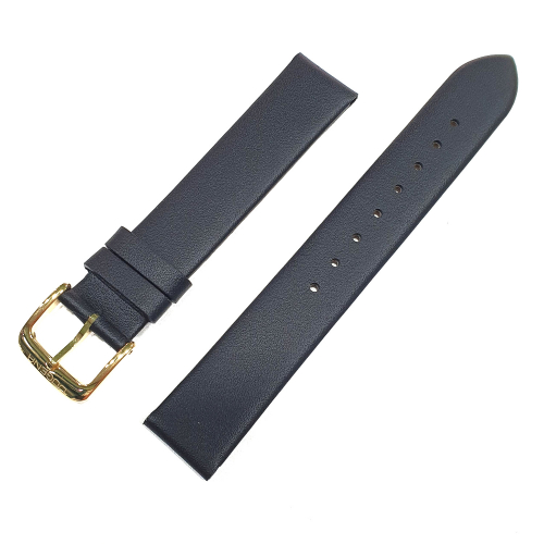 Dugena Ersatzband Lederband schwarz Stegbreite 16mm, Schlicht