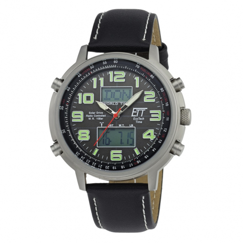 ETT EcoTechTime Funk-Solar World Time Hunter II EGS-11301-22L Herrenuhr