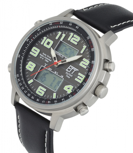 ETT EcoTechTime Funk-Solar World Time Hunter II EGS-11301-22L Herrenuhr