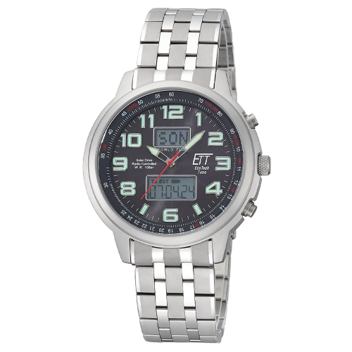 ETT EcoTechTime Funk-Solar World Time Hunter II EGS-11302-22M Herrenuhr
