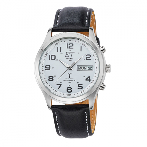 B-Ware - ETT Eco Tech Time Funk-Solar - Herren Gobi EGS-11436-12L Lederband, Day-Date