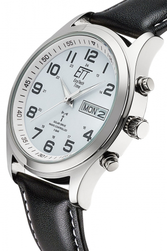 B-Ware - ETT Eco Tech Time Funk-Solar - Herren Gobi EGS-11436-12L Lederband, Day-Date