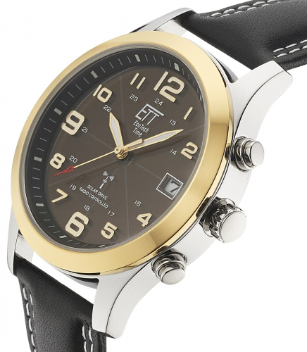 ETT Eco Tech Time Funk-Solar - Herren Gobi EGS-11487-22L Lederband, Datum