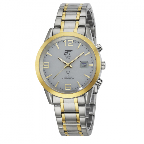 ETT Eco Tech Time Funk-Solar - Herren Uhr Edelstahl EGS-11501-42M bicolor