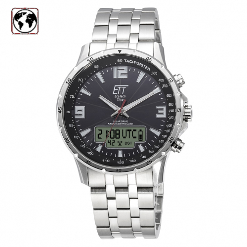ETT EcoTechTime Funk-Solar World Time Professional Arctica EGS-11551-21M Herrenuhr