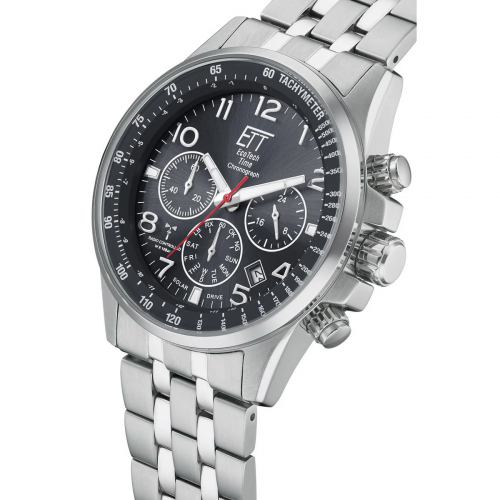 ETT EcoTechTime Funk-Solar Herrenuhr Chronograph Professional EGS-11610-22MS