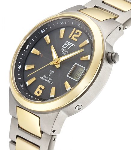 ETT Eco Tech Time Funk-Solar-Titan EGT-11468-21M Herren Armbanduhr bicolor