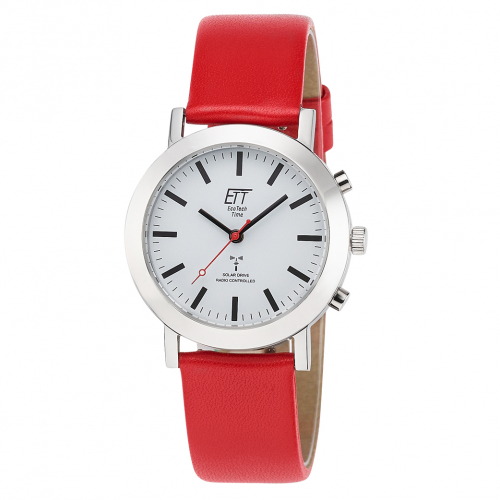 ETT ELS-11582-11L Damen Funk-Solaruhr Station Watch mit Lederband