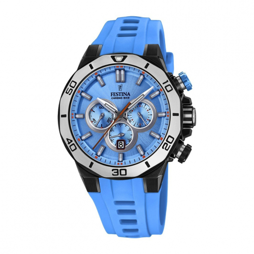 Festina Chronograph F20450-6 Chrono Bike 2019 Silikonband hellblau