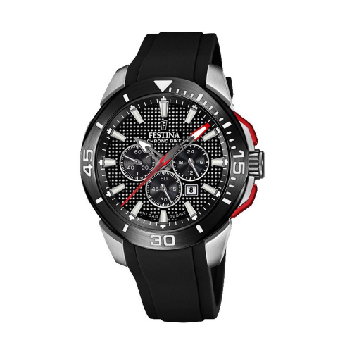 Festina F20642-4 Armbanduhr Chrono Bike 2022 Herren Armbanduhr Silikon Schwarz