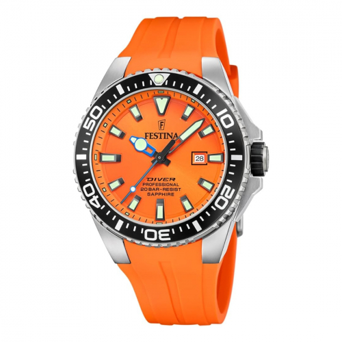 Festina Sport F20664-4 Diver Taucher Uhr 20ATM, Saphirglas, Orange