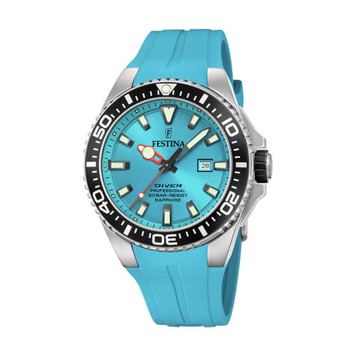 Festina Sport F20664-5 Diver Taucher Uhr 20ATM, Saphirglas, türkis