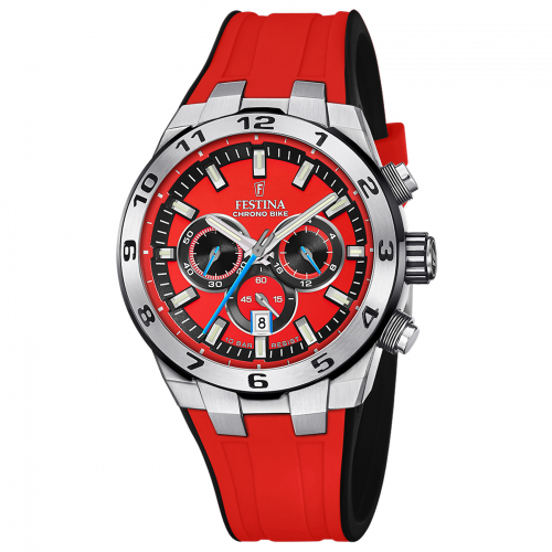 Festina Chronograph F20671-5 Chrono Bike 2024 Gummiband Rot