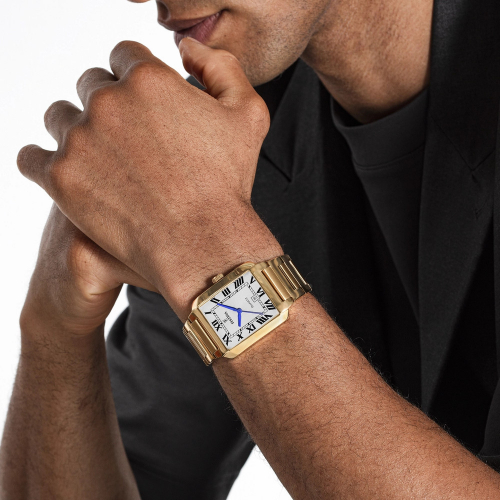 Preview: Festina Herren Armbanduhr F20678-1 Edelstahl goldfarben, Rechteckig, römische Zahlen