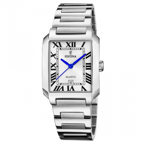 FESTINA Damenuhr F20679/1 Edelstahl, Datum, römisch, Rechteckig